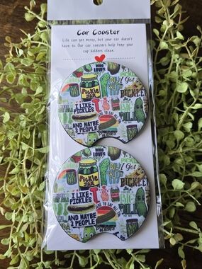 Pickle Car Coaster Set